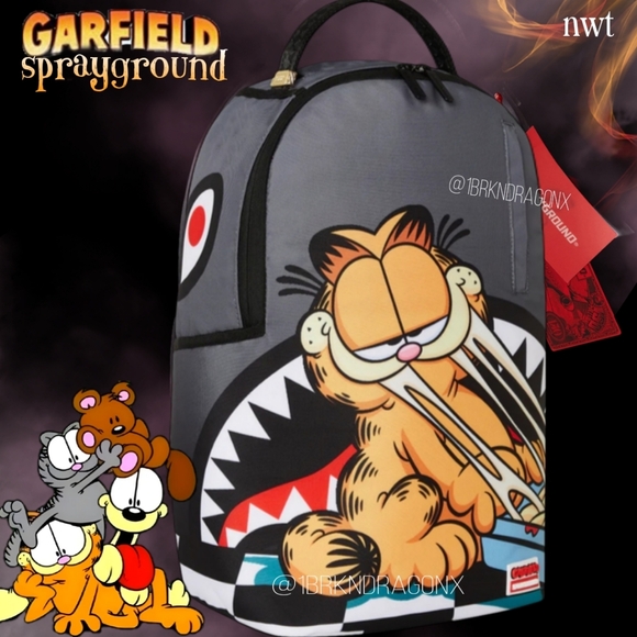 FACTORY SEALED NWT SRAYGROUND GARFIELD YUM SHARK BACKPACK - Picture 13 of 15